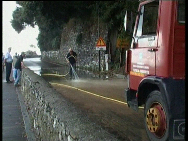 Lavori sulla frana di Cervara (GE)