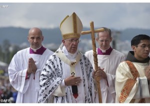 Papa a Quito in Ecuador