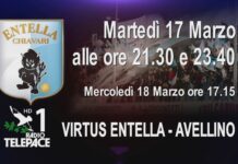 Domenica V. Entella – Avellino. La differita martedì alle 21.30 su Teleradiopace