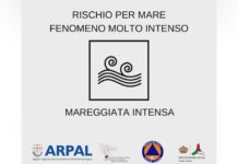 Avviso per mareggiata intensa sul Levante della Liguria