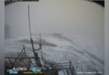 Sensibile calo delle temperature, sul Monte Bue è tornata la neve