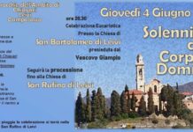 Domani il Corpus Domini: a Leivi la processione d’ambito guidata dal vescovo