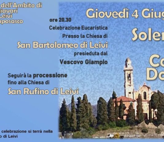Oggi solennità del Corpus Domini: a Leivi la processione d’ambito guidata dal vescovo