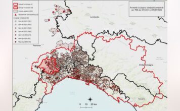 In Liguria sono state riscontrate due nuove positività alla peste suina africana