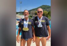 Fulvio Tubino della Rapallo Nuoto ha vinto tre titoli italiani M75