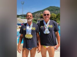 Fulvio Tubino della Rapallo Nuoto ha vinto tre titoli italiani M75